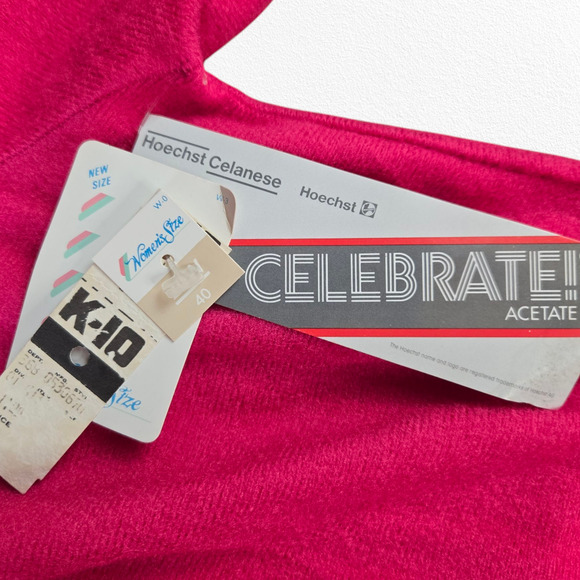 80s Vintage Bright Pink Button Down Long Robe Loungewear Sleepwear Size 20W - Picture 7 of 14